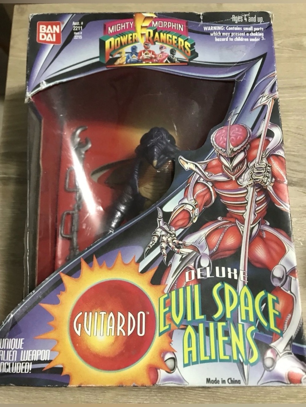 Mighty Morphin Power Rangers Deluxe Evil Space Aliens Guitardo 8" Figure Irwin